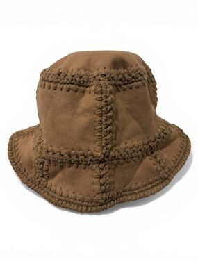 Brown Stitch Bucket Hat
